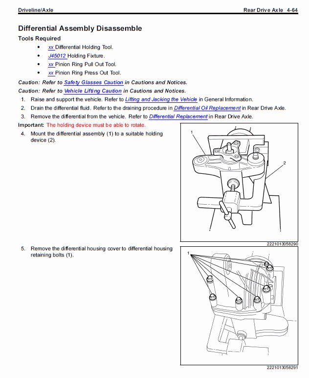 Diff Info & Repair Instructions